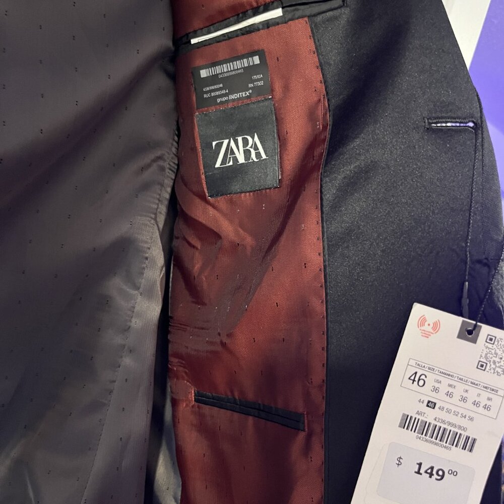 Zara Tailored Collection EUR 46 / USA 36 / MEX 46 (36R) Blazer